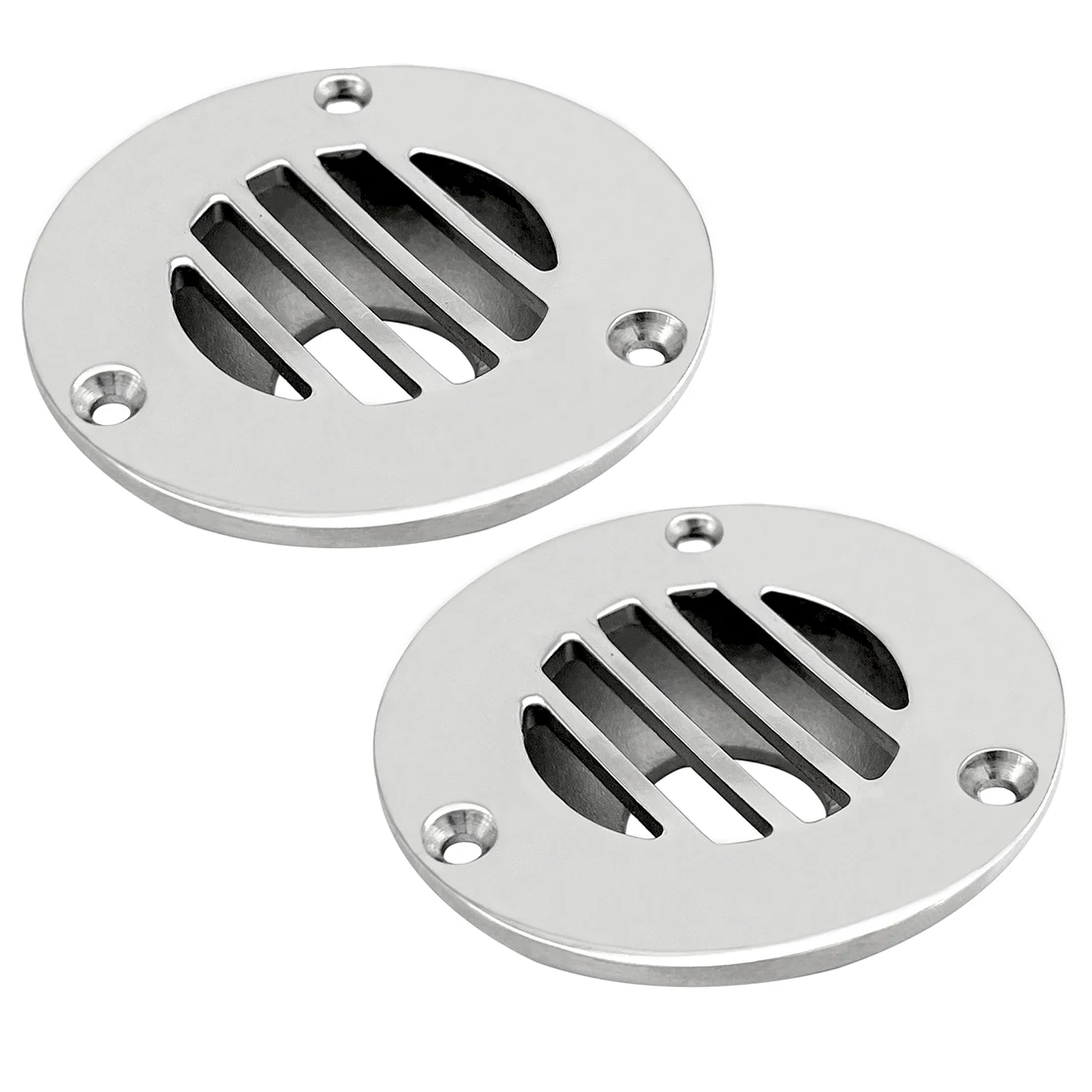 DWCX 2Pcs Floor Deck Drain Drainage Grill Vent Scupper Decoration for Boat Marine Yacht 63mm