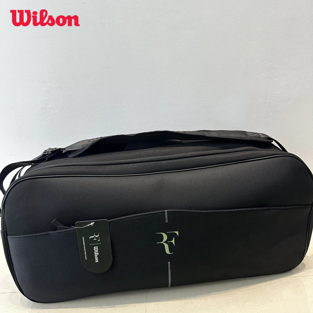 Wilson Tennis Bag RF Tournament Racquet Backpack 9 Pack Large-capacity Professional Sport Tennis Bag with Heat Insulation