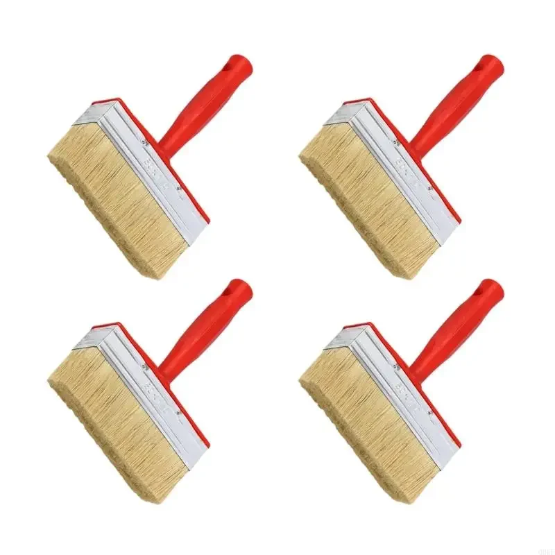 4pieces Stain аппликаторы с натуральными щетинками, идеально подходящими для палубной террасы и мебельных проектов покрытия.