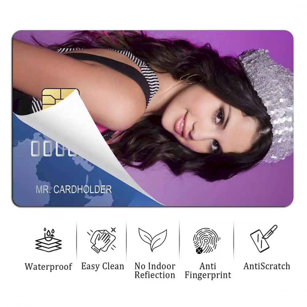 S-Selena Selegend G-Gomez Selly  Card Stickers for Bank Access Protective Waterproof Film Cover Sticker Gift
