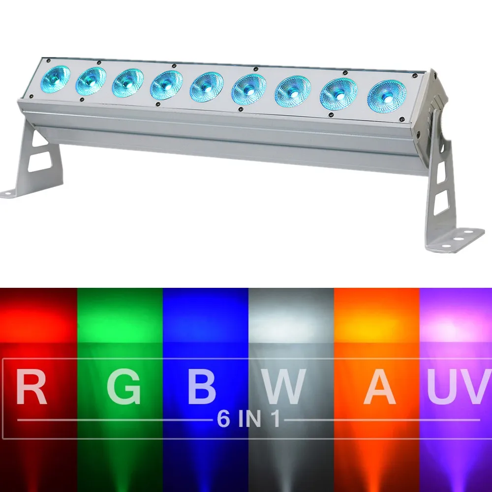 LED Wireless Battery Uplighting Disco Bar 9x15W Wall Washer dj disco party lighting flood bar