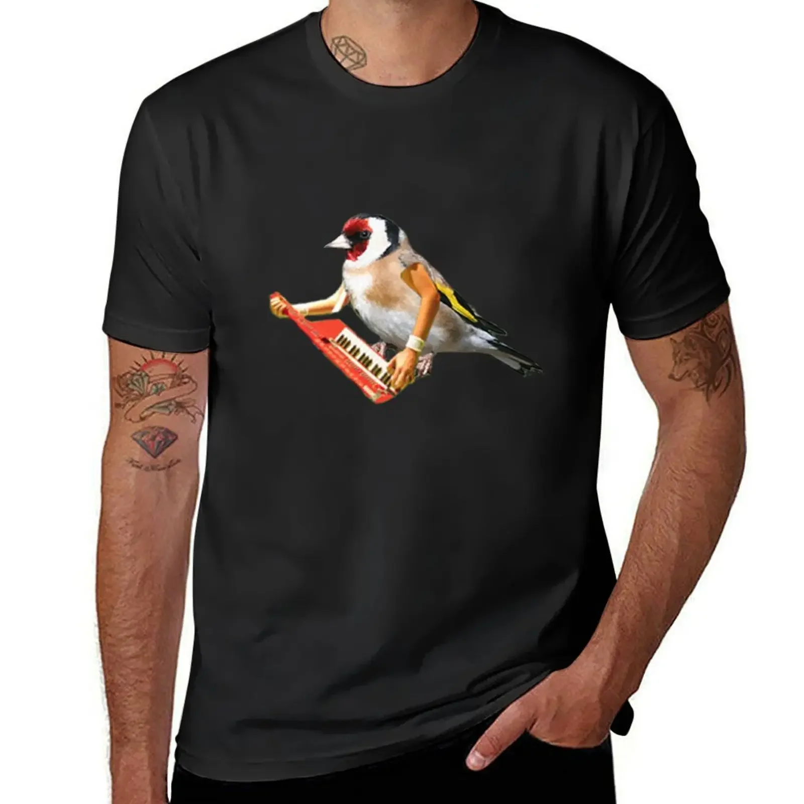 

Bird With Keytar T-Shirt graphics essential t shirt summer 2025 fashion shirts mens t shirt
