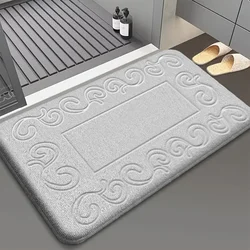 Thickened 1.2 cm sponge floor mat flannel bathroom absorbent mat door mat anti-slip mat carpet