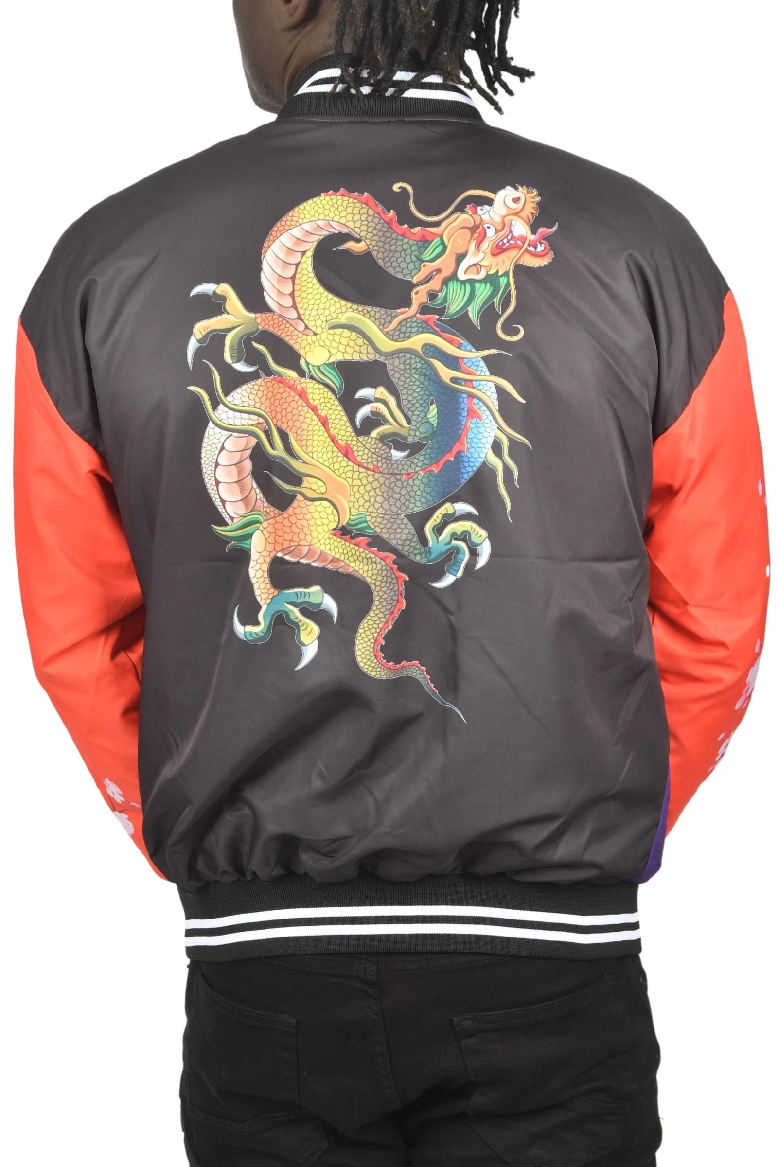 DeepSEA Digital Printed Back Dragon Pattern Water And Wind Proof Thin Coat Raincoat 2304786