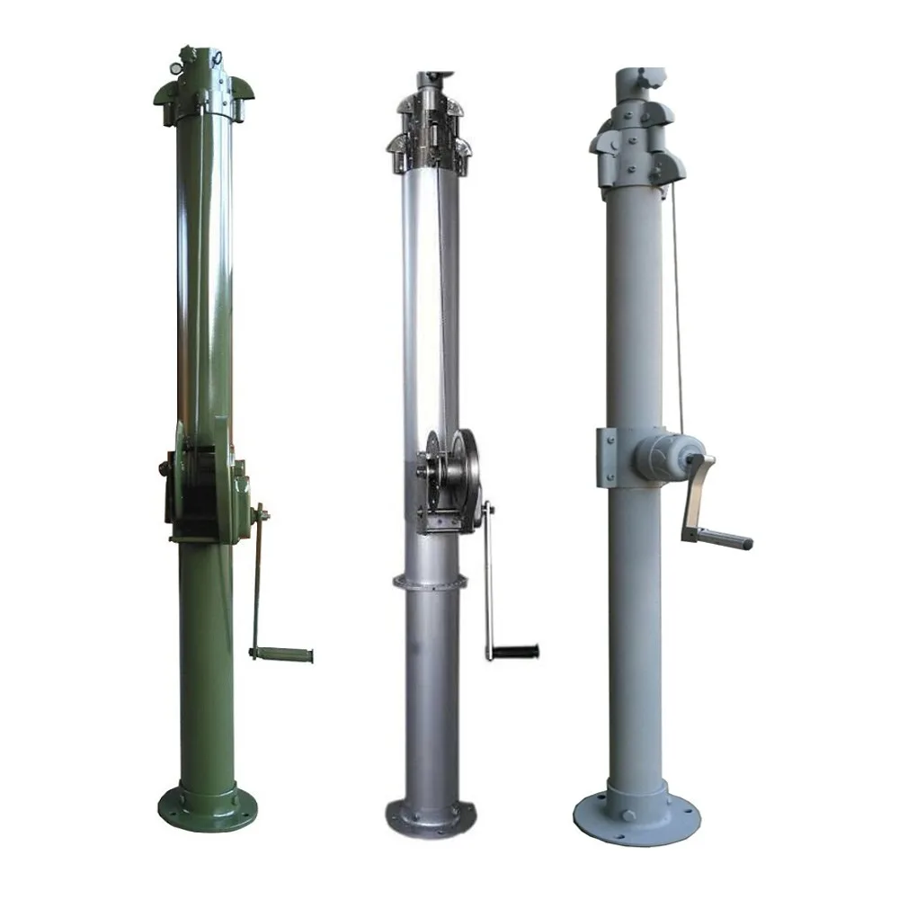 15m hand winch crank telescopic mast for antenna communication Wholesale