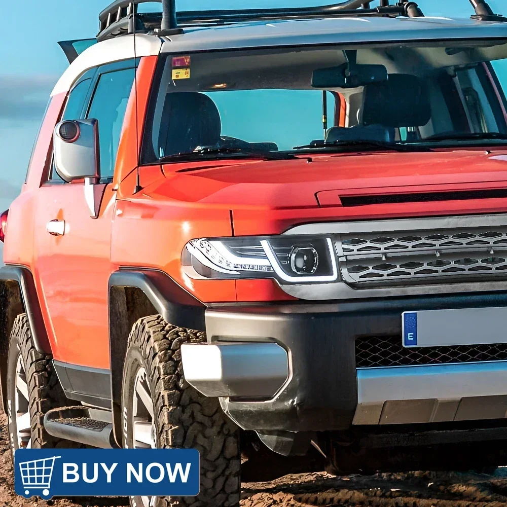 

Автомобильные фары для Toyota FJ Cruiser 2007-2017, светодиодные передние фары автомобиля в сборе, обновление Land Rover, дизайн, аксессуары для линз проектора