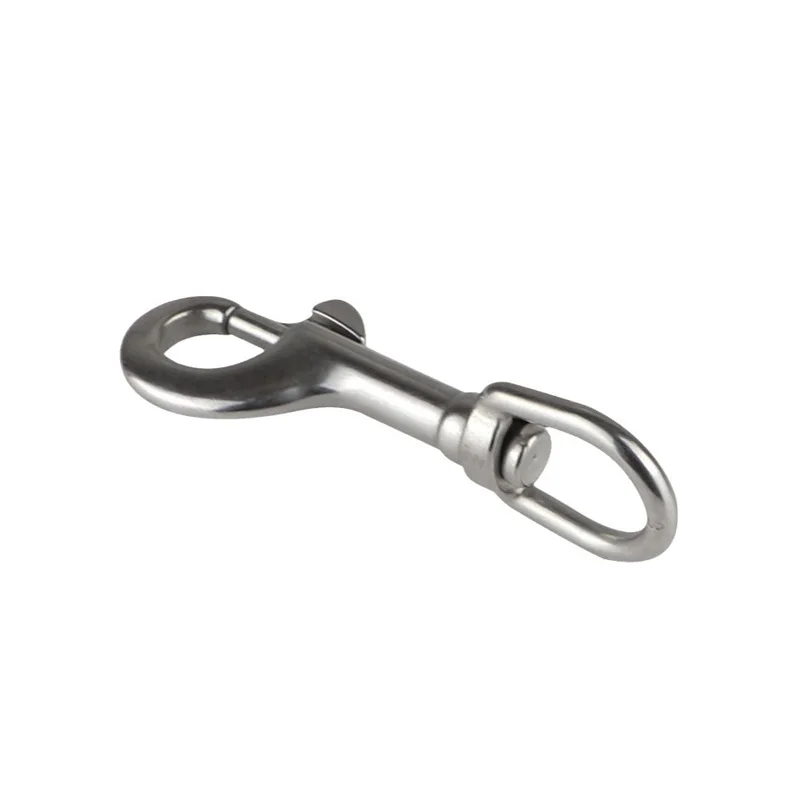 2 Pcs Single End Bolt Hook, Diving Clip Single End Stainless Steel Bolts 316 Rotating Snap Hooks for Dog Collar 65mm