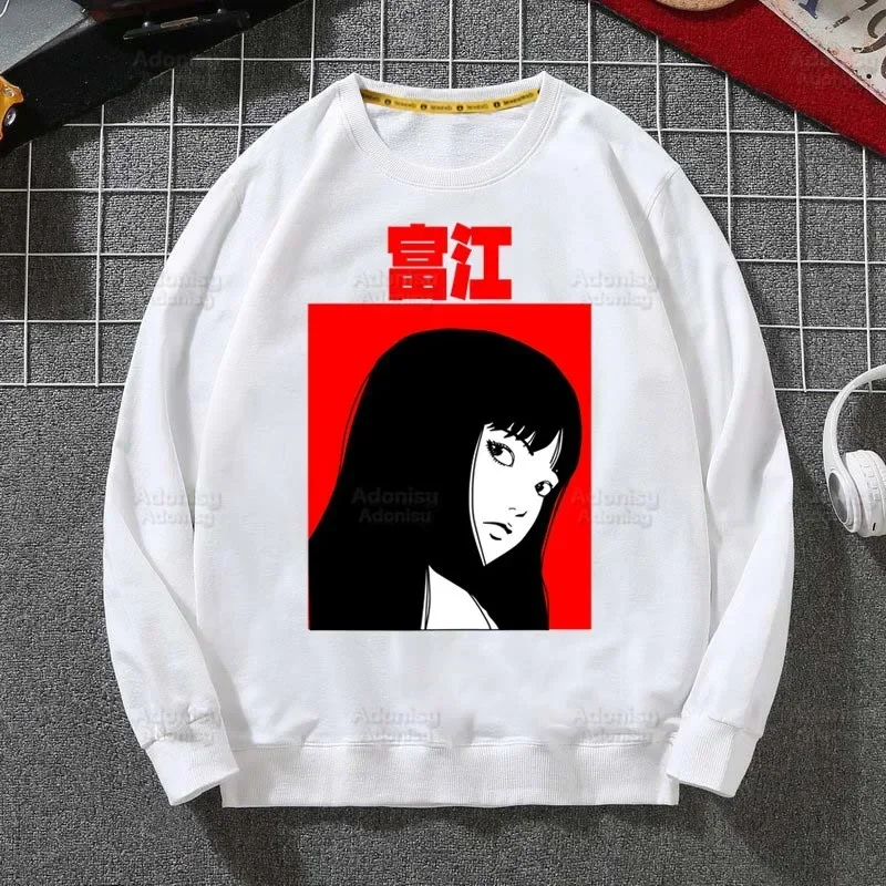 Junji Ito Tomie Shintaro Kago Horror Japan Manga Hoodies Autumn Sweatshirts Women Long Sleeve Casual Personaity Kawaii Clothes