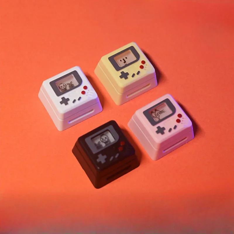 レトロな半透明のメカニカルキーボードのキャップ,創造的なキーキャップ,パーソナライズされた,手作り,ゲームボーイ,abs,アクセサリー,ギフト