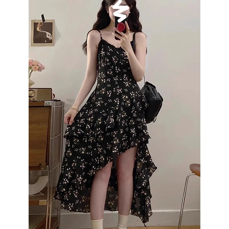 Primavera Estate Nuovo sciolto ort Denim Jaet con cinturino asimmetrico floreale Ele Dr Set da due pezzi Pendolarismo Sle Midi Dr