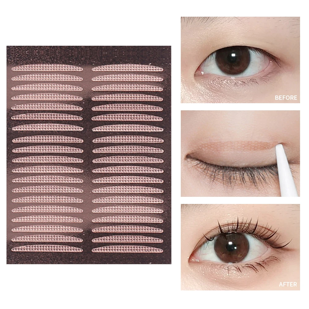 120pcs Double Eyelid Stickers Invisible Eyelid Stickers Transparent Self Adhesive Tape Double Eye Fiber Waterproof Makeup Tools