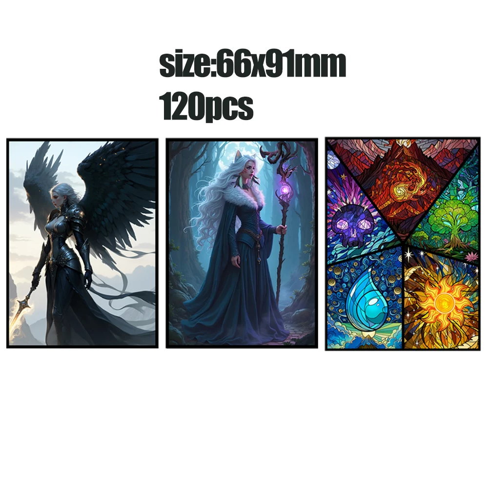 120 قطعة 66 × 91 مللي متر الكرتون أنيمي حافظة بطاقات مجلس بطاقة الألعاب حامي بطاقة درع غطاء بطاقة مزدوجة لبطاقة MGT/TCG #1