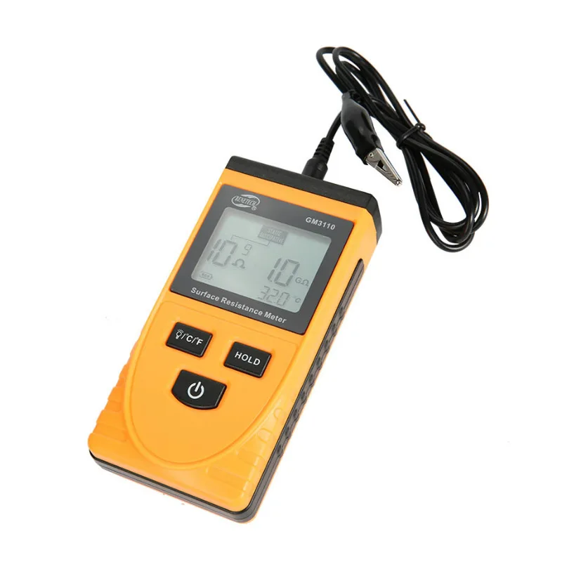 GM3110 Surface Resistance Meter Handheld Earth Resistance Meter Measuring Instrument Static Detector