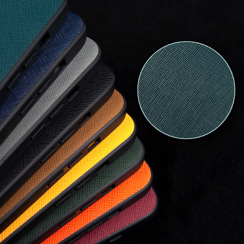 Luxury Cowhide Genuine Leather Case For Xiaomi 12 Series Women And Men Business Slim Back Cover Shockproof Protect Camera Lens