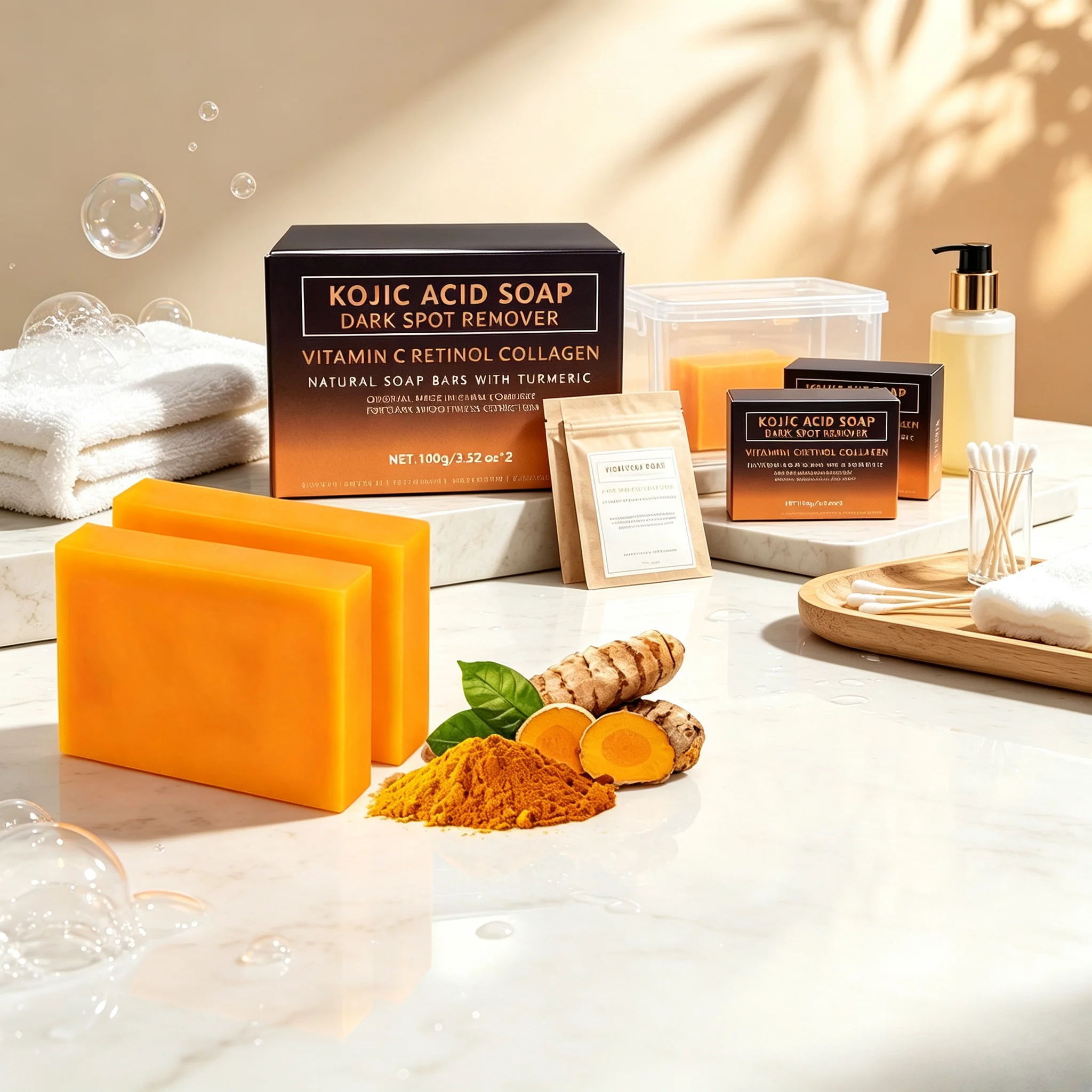 Curcumin Ginger Ready-to-Use Essential Oil Soap Cleanser Papaya Soap - Natural Skin Care