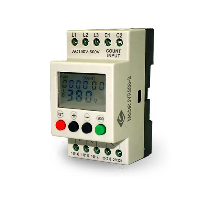 JVR800-2 Voltage Monitoring Relay  Three Phase Voltage Protection Relay Digital Phase Sequence Failure Protector