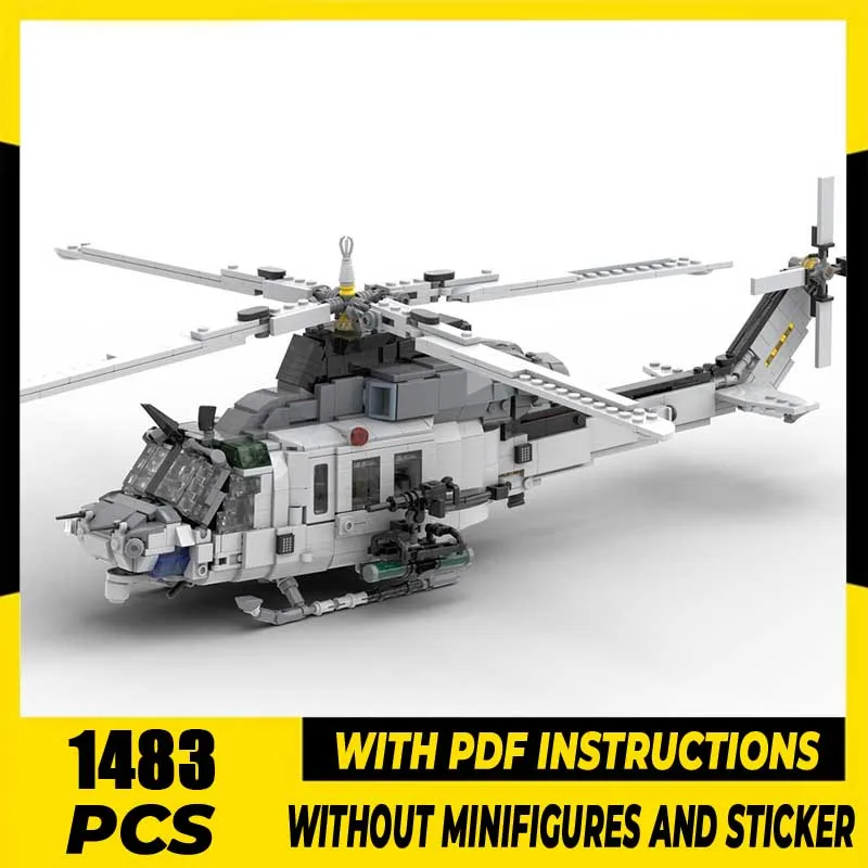 

Military Fighter Moc Building Blocks UH-1Y Venom Model Technology Brick DIY Assembly Creative Model Construction Holiday Toys
