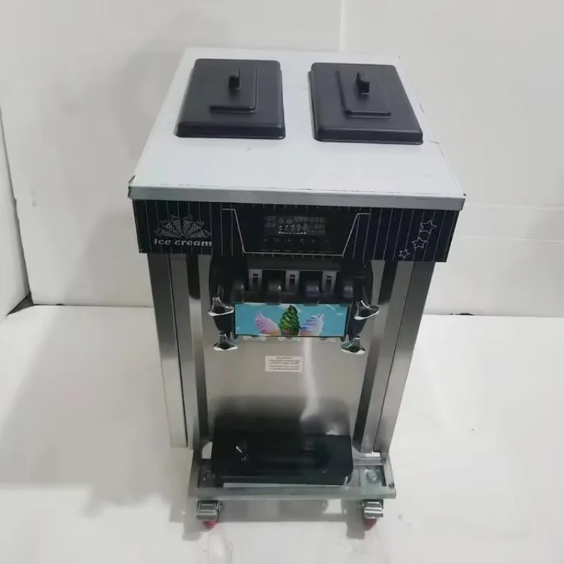 

3 Flavor Full Stainless Steel Commercial CE Certified Desktop Soft Ice Cream Machine 1300W Soft Serve Ice Cream Machine
