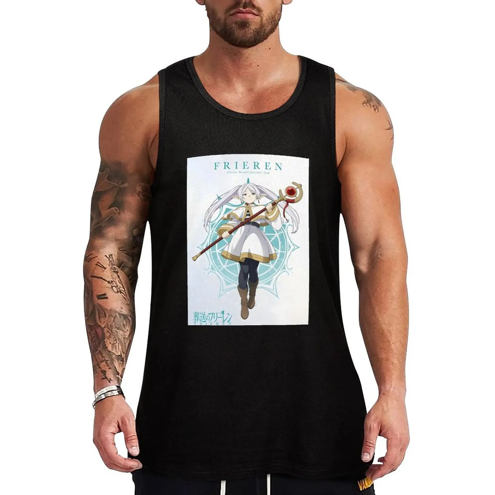 

Frieren Tank Top sleeveless gym shirts male mens gym clothes Men's t-shirts