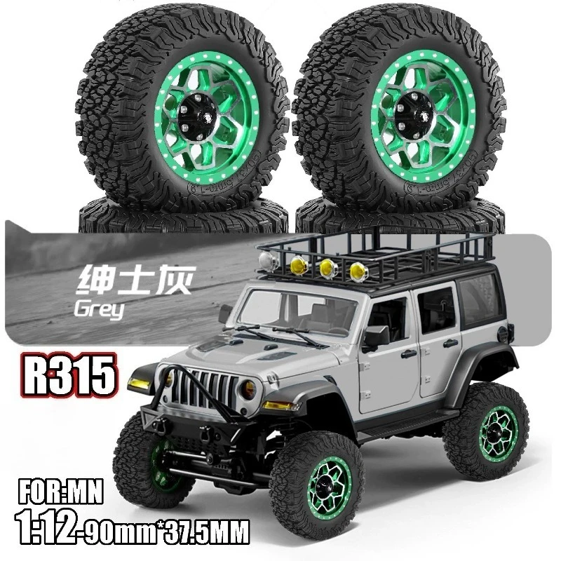 RS Red Spider 1/12 Scale - 90mm Tire Covers + Heavy Duty Wheels R315 (Fits Benz G500, Mangniu 86S, Land Rover Range Rover)