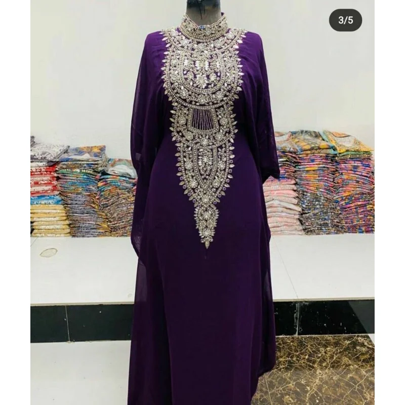 

Fancy Gown Eid Dubai Kaftans Farasha Abaya Long Dress Moroccan Gown