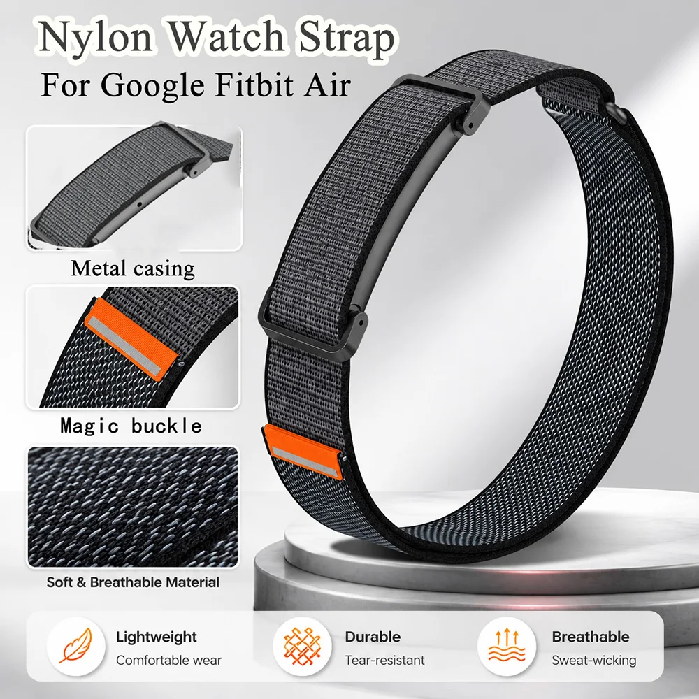 Various Styles Nylon Armband for Google Fitbit Air Unisex Light Comfort Adjustable Replacement Soft Band for Google Fitbit Air