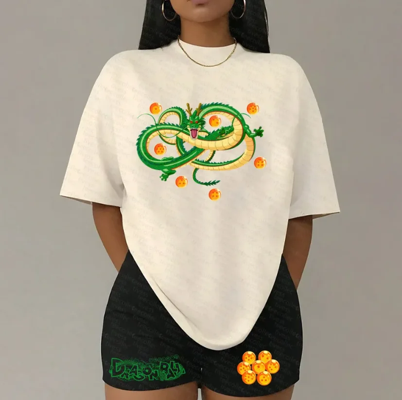 Dragon Ball T-shirt Women's Printed T-shirt Anime Street Pure Cotton Comfortable Gym T-shirt view 2