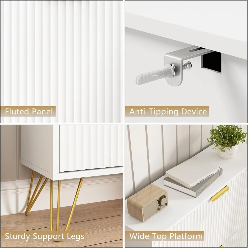 خزانة تخزين الأحذية ذات 3 أدراج - تصميم مخدد واسع 31.5 للمدخل، حل تخزين الأحذية الموفر للمساحة