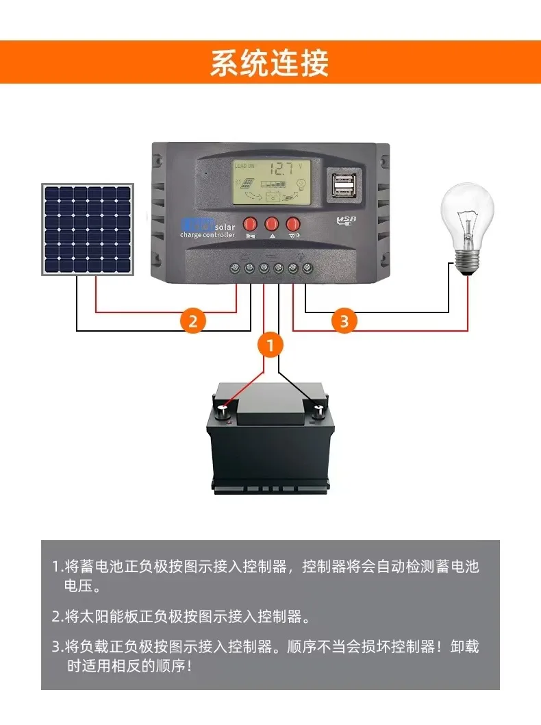 Smart MPPT Solar Charge Controller Auto 12V 24V Voltage Stabilizer Regulator Off-Grid PV Power Charging Module For Home Outdoor