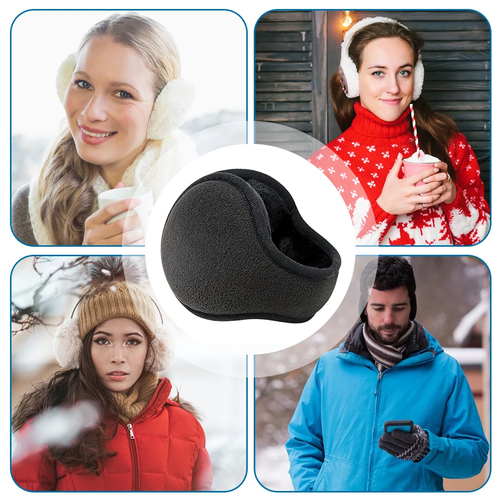 Orejeras cálidas de felpa para invierno, calentador de orejas antigolpes para mujeres y hombres, orejeras suaves y cómodas a prueba de frío para actividades al aire libre