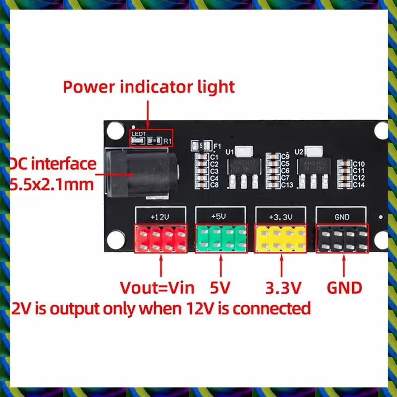 Ежедневный многоканальный модуль преобразования выходного напряжения Модуль преобразования напряжения 3,3 В 5 В 12 В