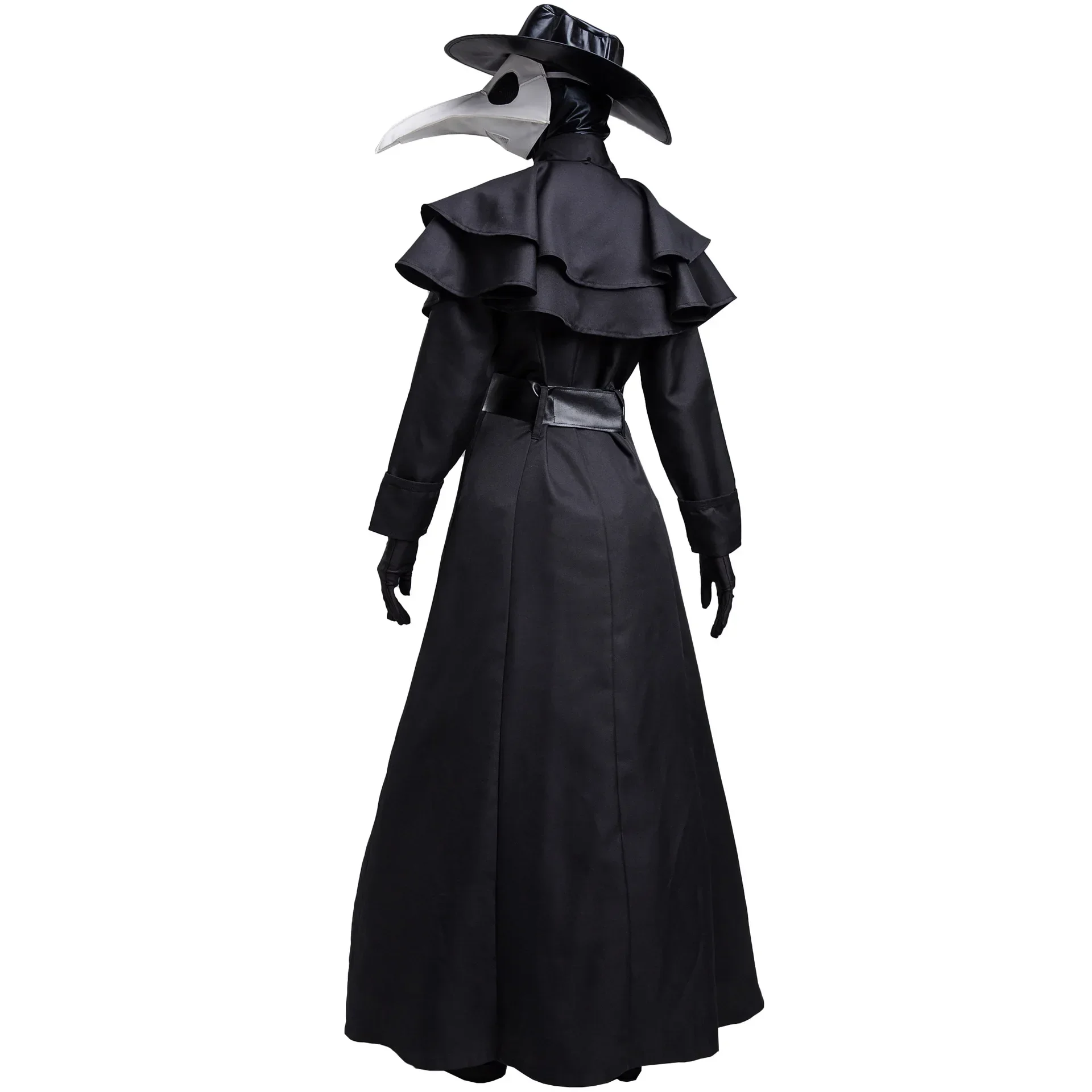 S-XL Medieval Steampunk Halloween Adulto Plague Doctor Crow Beak Película Disfraz