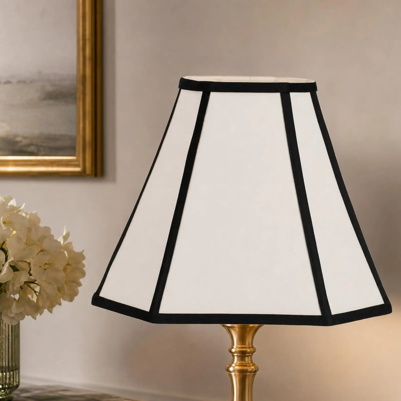 Cloth Lampshade for Floor Standing Lamp Metal Loop Fitting Replacement Cover Soft Light Living Room Hotel