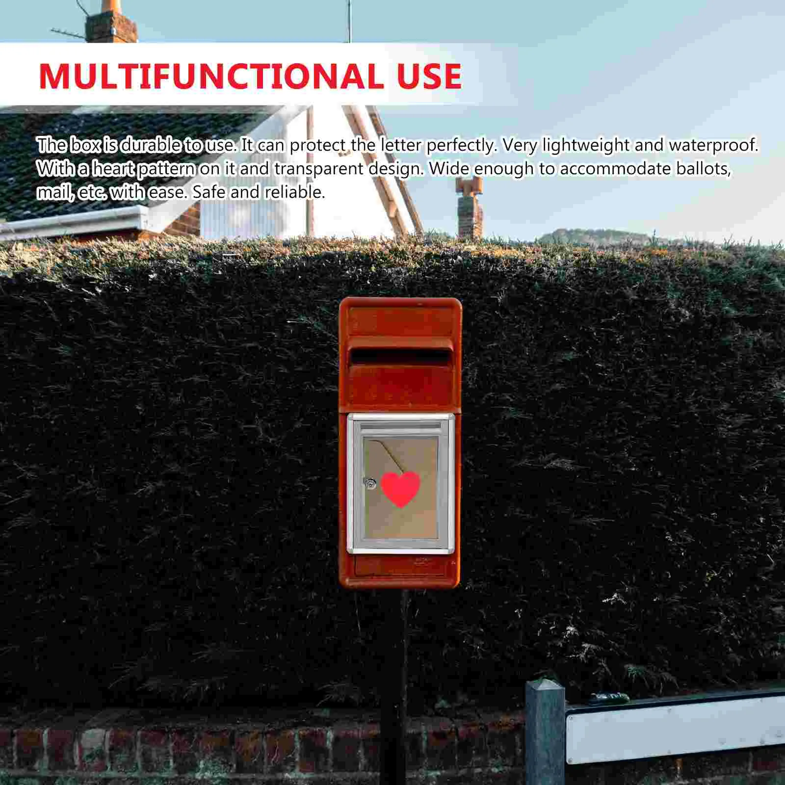 Donation Box Storage Container Collection Wall-mount Mailboxes with Small Letter Metal