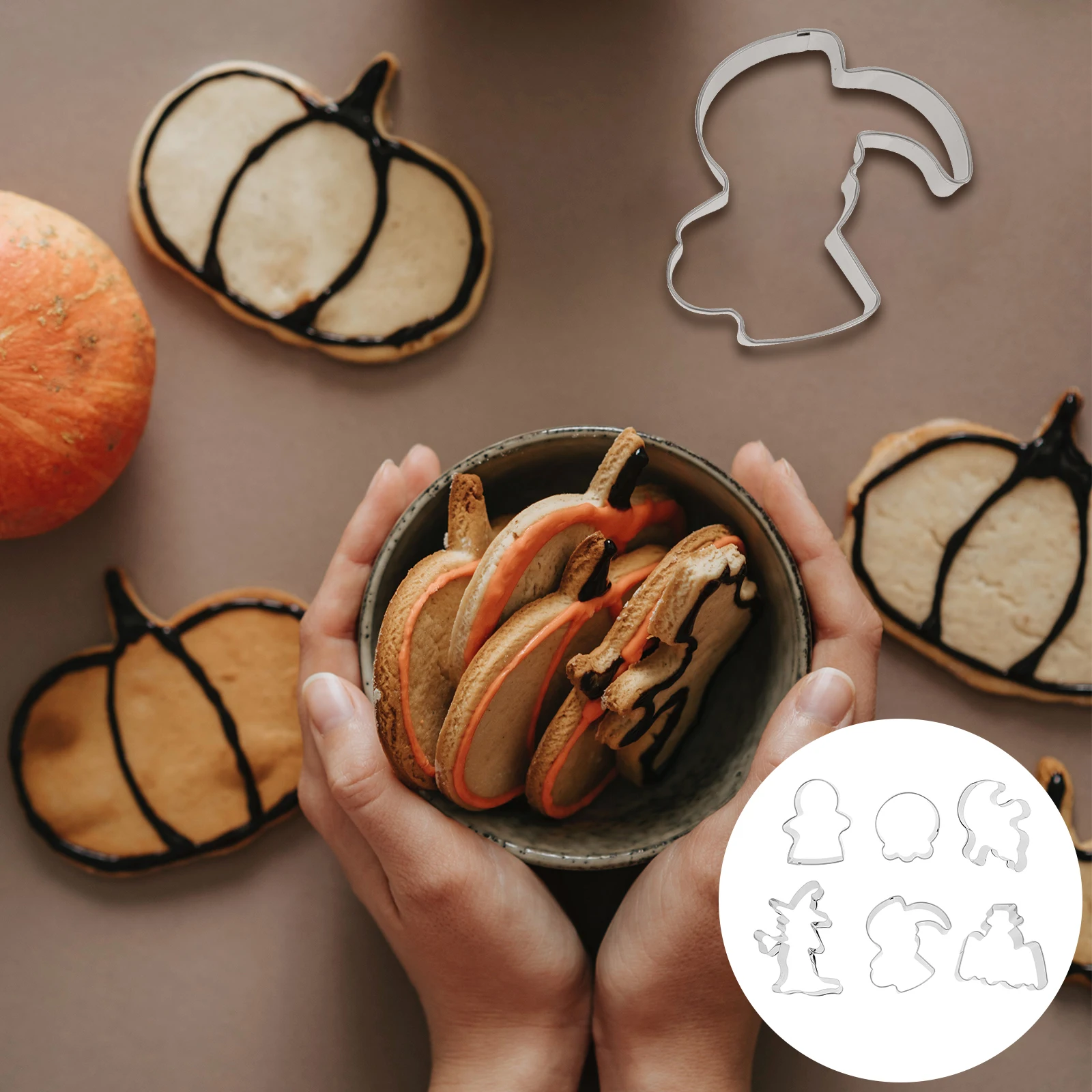 

Biscuit Mold Party Supply Baking Cutter DIY Tool Stainless Steel Cookie Making Halloween Decor