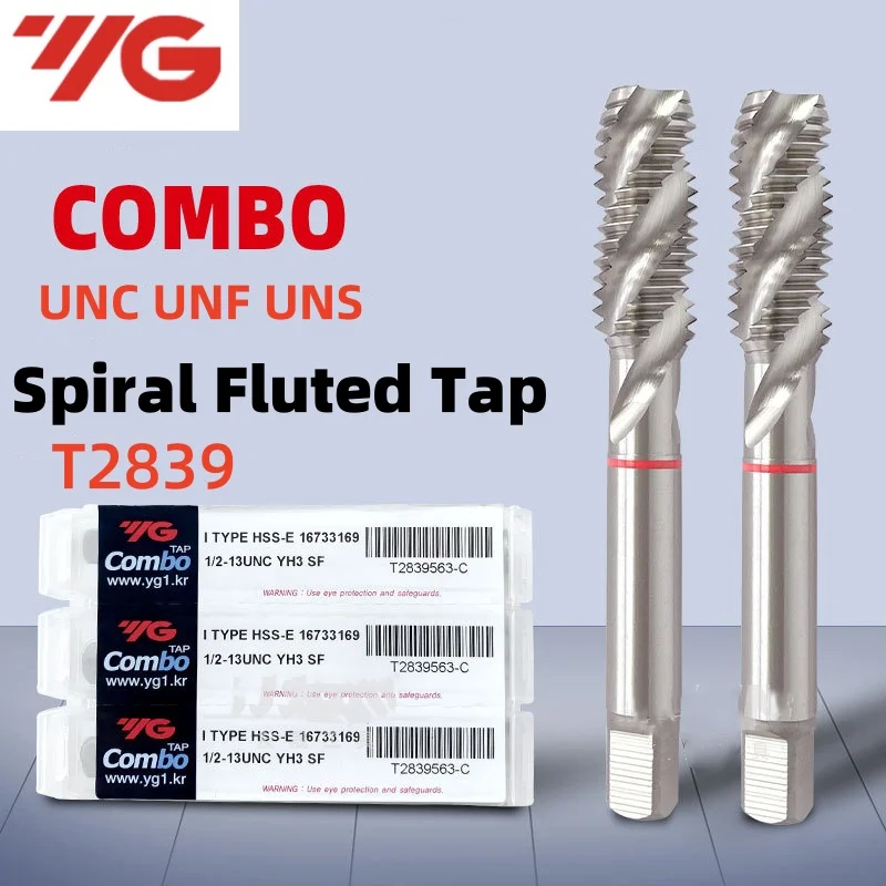 Torneiras Fluted Yg-espiral para Máquina Torneira Multiuso Torneiras de Rosca de Parafuso Espiral Americana Multiuso Unc Unf Uns 256 16