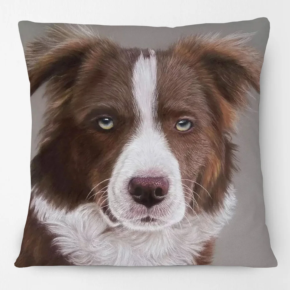 Bernese Mountain Dog  Jack Russell Border Collie Poster Cushion Cover Bedroom Decorative Pillow Case