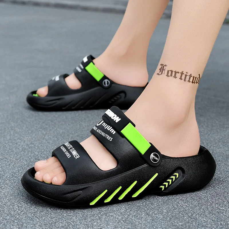 Sommer Herren Massage-Hausschuhe Outdoor-Sandalen Strand Komfortable Slides Indoor Freizeitschuhe EVA Clogs Herren-Sandalen Große Größen 47 48 – Detail 8