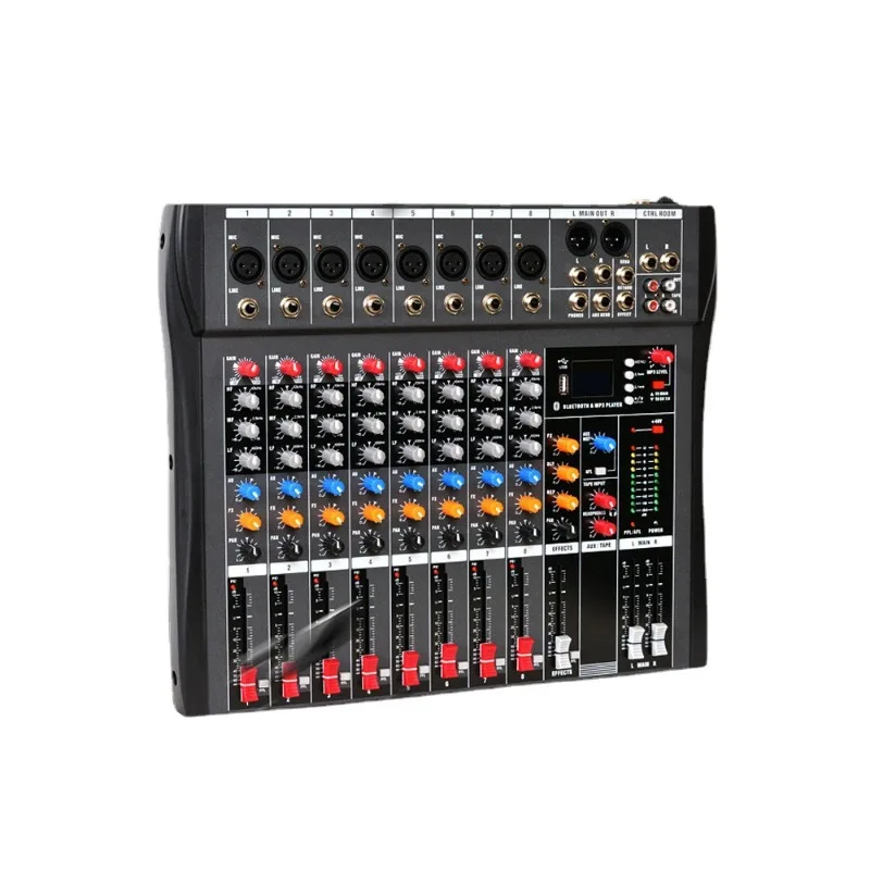 Analog 8-way mixer KTV Bluetooth mixer with reverb performance conference live broadcast Karaoke dedicated