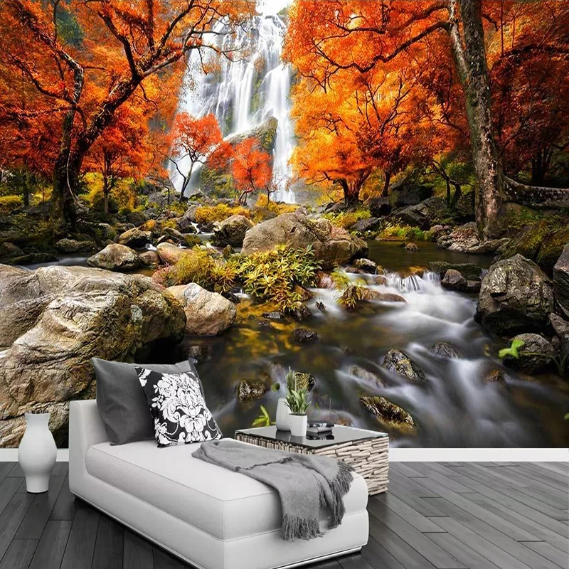 

Waterfall Nature Landscape Large Wall Painting Custom Photo Wallpaper For Living Room Sofa TV Background Papier Peint Mural 3D