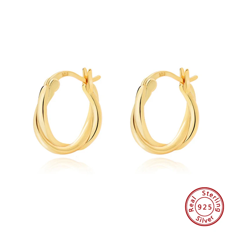 

925 Sterling Silver Earrings Original Certificate Twisted Irregular Stud Earrings For Women Free Shipping Jewelry