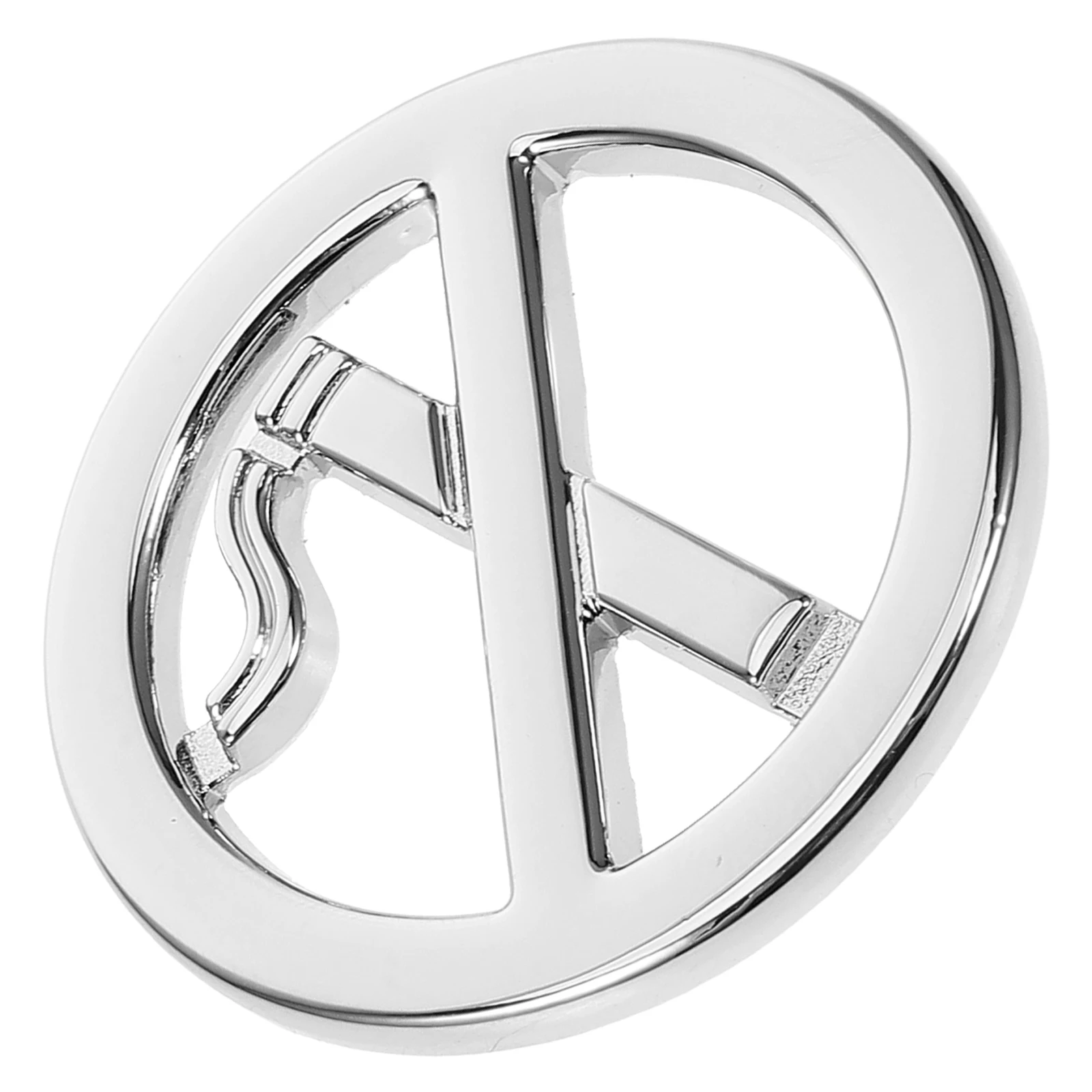 

No Smoking Metal Stickers 3D Dashboard Sign for Vehicles Silver Car Office Decals Self Adhesive Long Lasting Metal Construction