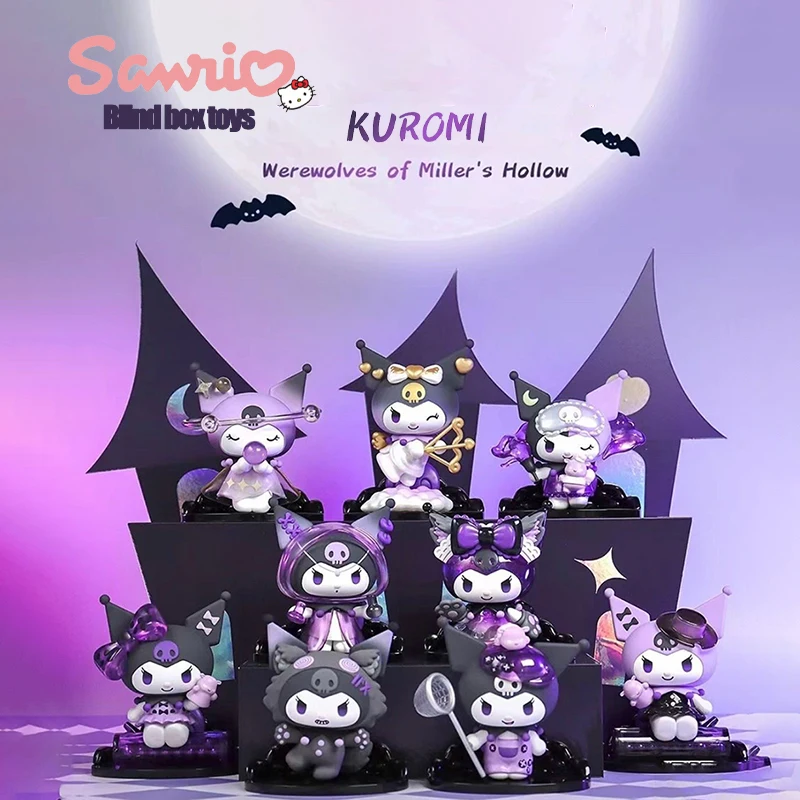 

Новинка 2023, подлинный Sanrio аниме Kuromi Werewolf Killing Series, милая детская Веселая игра, мультяшная трендовая игрушка, Рождественский подарок