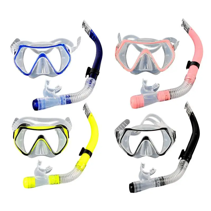 

Scuba Diving Masks Snorkeling Set Adult Anti-Fog Anti-Leak Dry Snorkel Set Goggles Glasses Swimming Pool Equipment 3 Colors