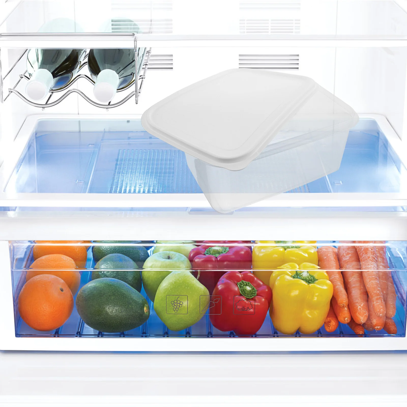 

Milk Storage Box Food Boxes with Lids Breastmilk Organizer Chiller Freezer Airtight Container White