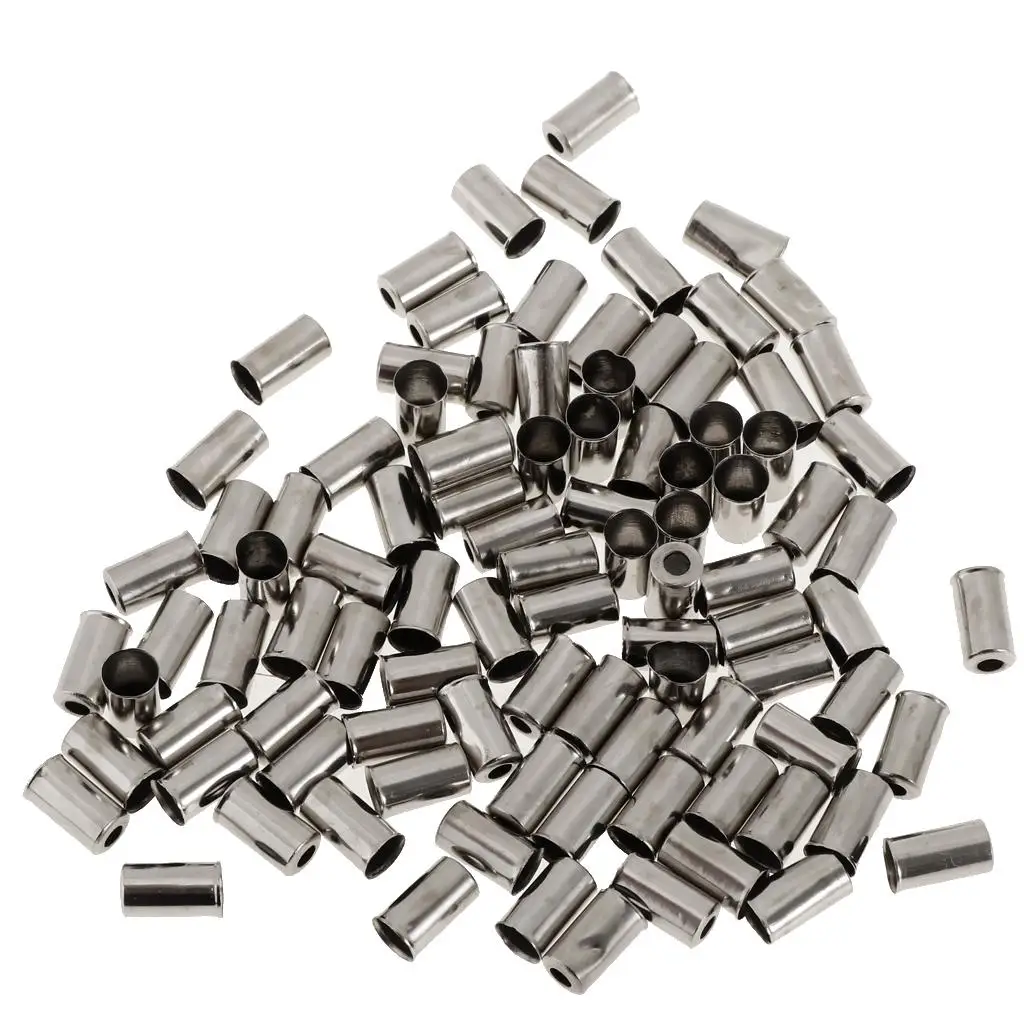 100 Pcs Aluminum Bike Brake 5mm s End Ferrules Caps