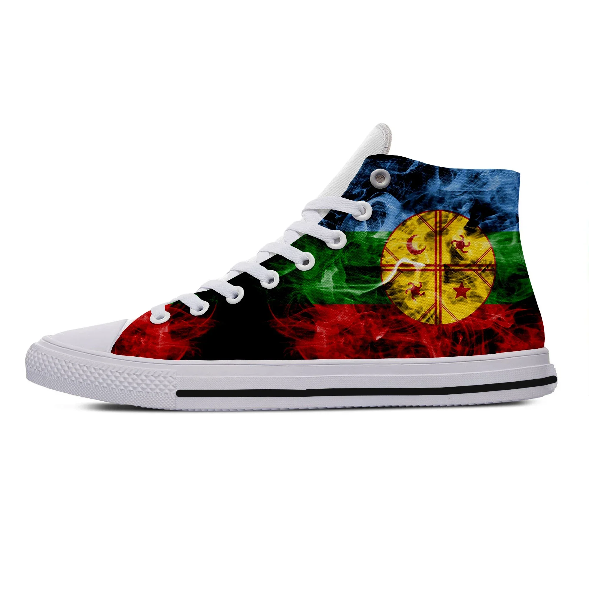 Hot Cool Flag of The Mapuches New Arrive Fashion Lightweight High Top Canvas Shoes Men Women Casual Shoes Sneakers Board Shoes