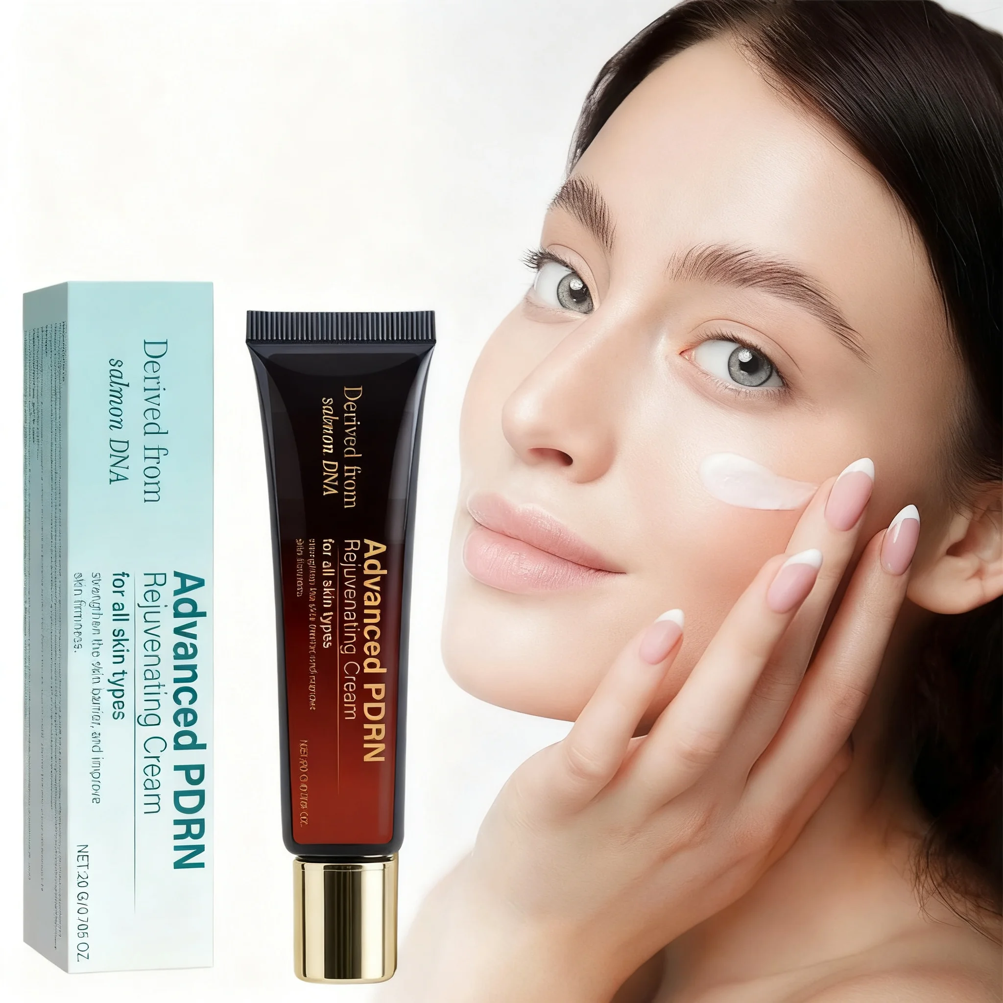 Advanced PDRN Rejuvenating Cream 20g,Salmon DNA Face Moisturizer for Skin Barrier Repair, Firming & Elasticity Boost Skin Care