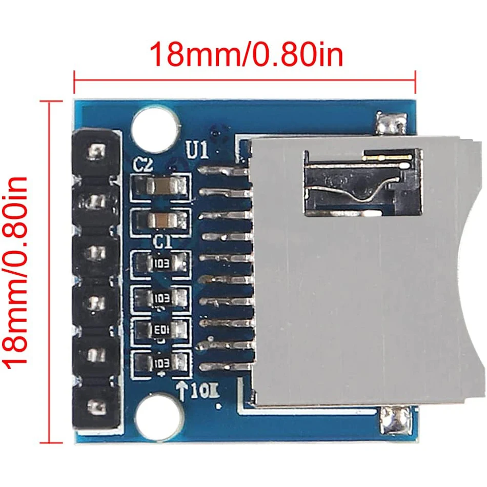 10pcs Micro SD SDHC TF Card Adapter Reader Module with SPI Interface Level Conversion Chip for Arduino Raspberry PI