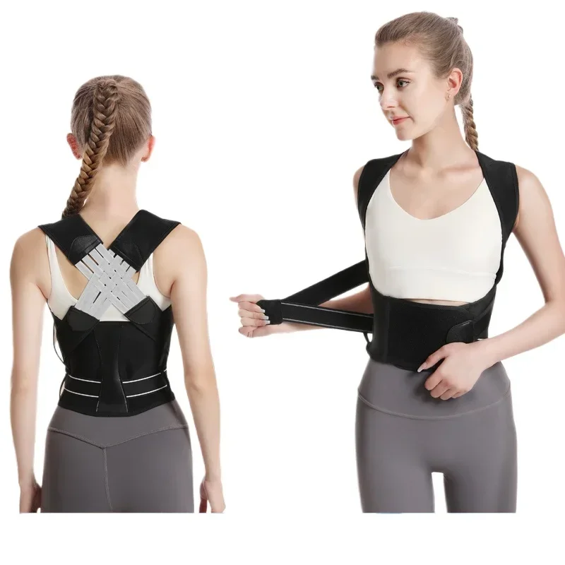 Corrección de postura de hombros y espalda con correas de camello, corrección de forma de cuerpo adulto, cinturón de soporte de espalda masculino y
